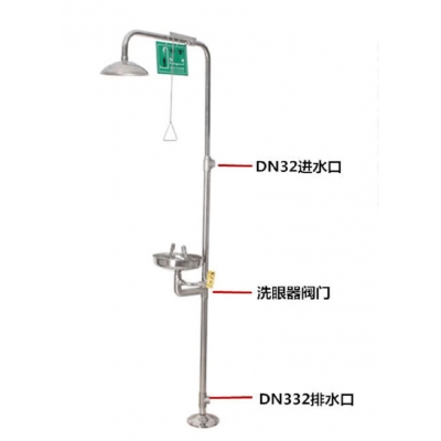 全自動排空沖淋洗眼器 不銹鋼復(fù)合洗眼器